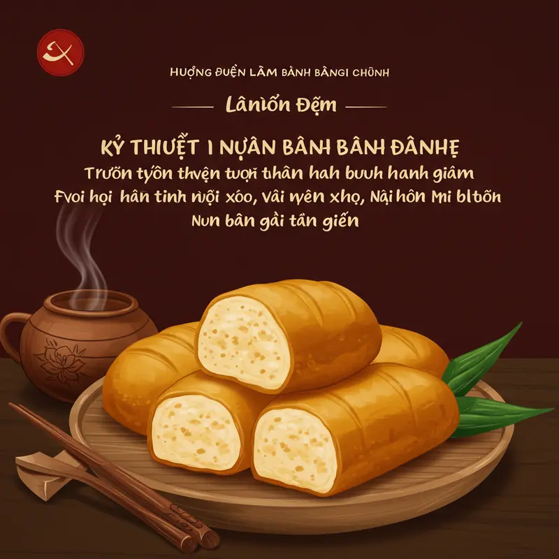 Nguyên liệu cơ bản để làm bánh dẻo truyền thống được chuẩn bị đầy đủ trên bàn.
