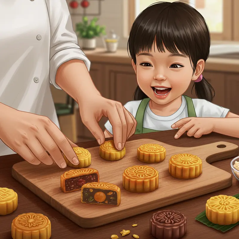 Nguyên liệu tươi ngon và an toàn chuẩn bị cho bánh Trung Thu mini.
