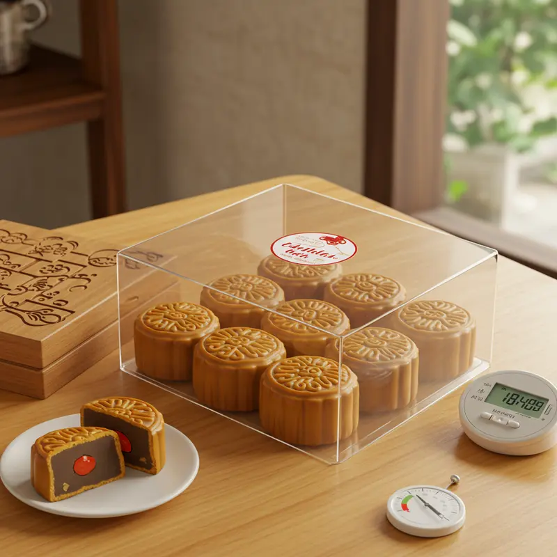 Chọn bánh Trung Thu tươi ngon với vỏ vàng đều và nhân đầy đặn