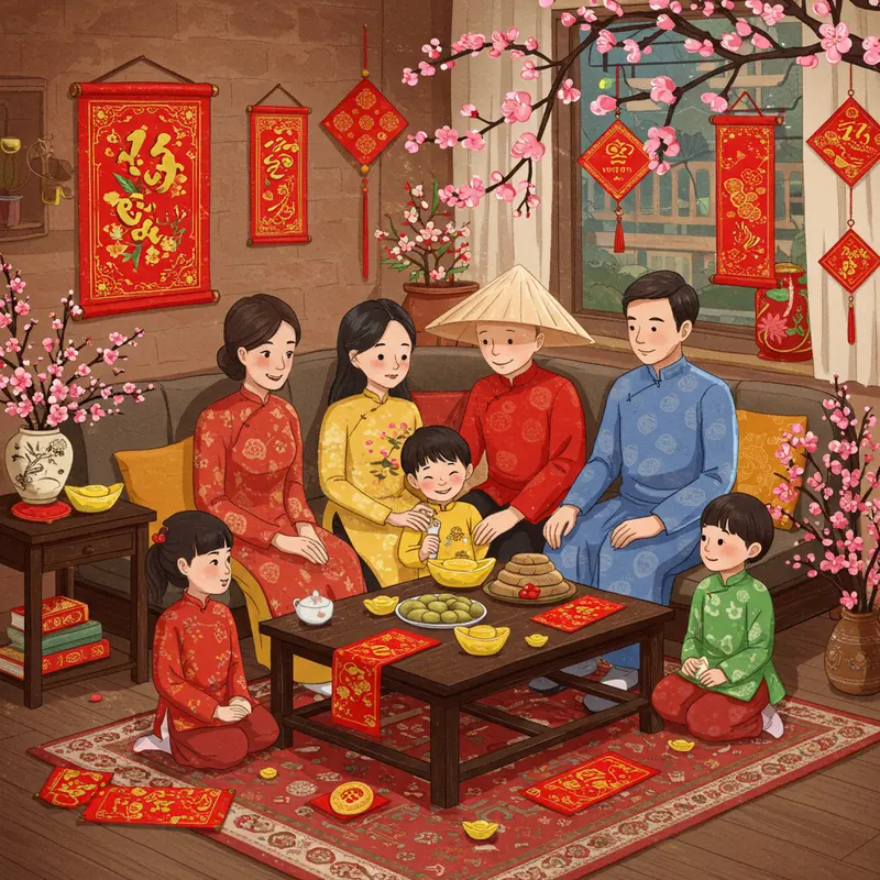 Gia đình Việt kiều sum họp, giữ gìn giá trị Tết truyền thống.