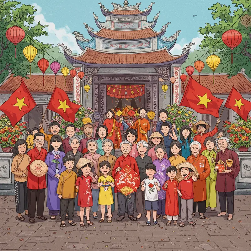 Không khí nhộn nhịp và linh thiêng tại chùa vào dịp Tết.