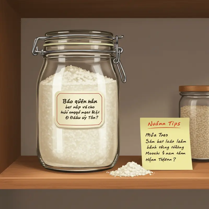 Các loại bột nếp khác nhau dùng làm bánh mochi trung thu.