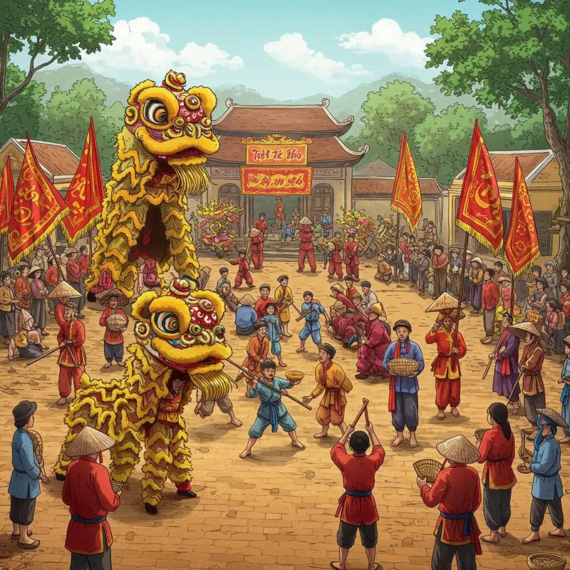 Ba thế hệ gia đình Việt cùng chuẩn bị lễ vật truyền thống ngày Tết.