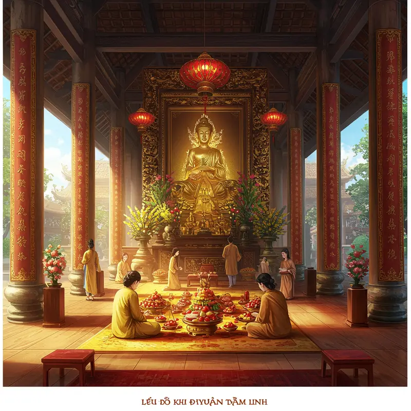 Nét đẹp truyền thống du xuân tâm linh trong không khí mùa xuân.