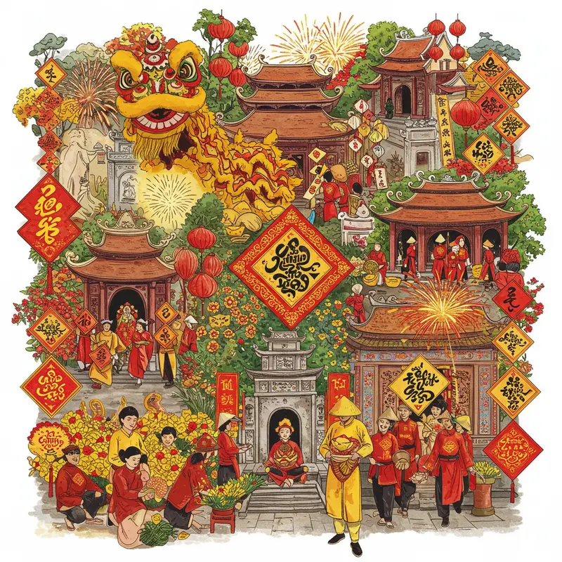 Gia đình Việt quây quần bên bàn thờ tổ tiên trong ngày Tết.