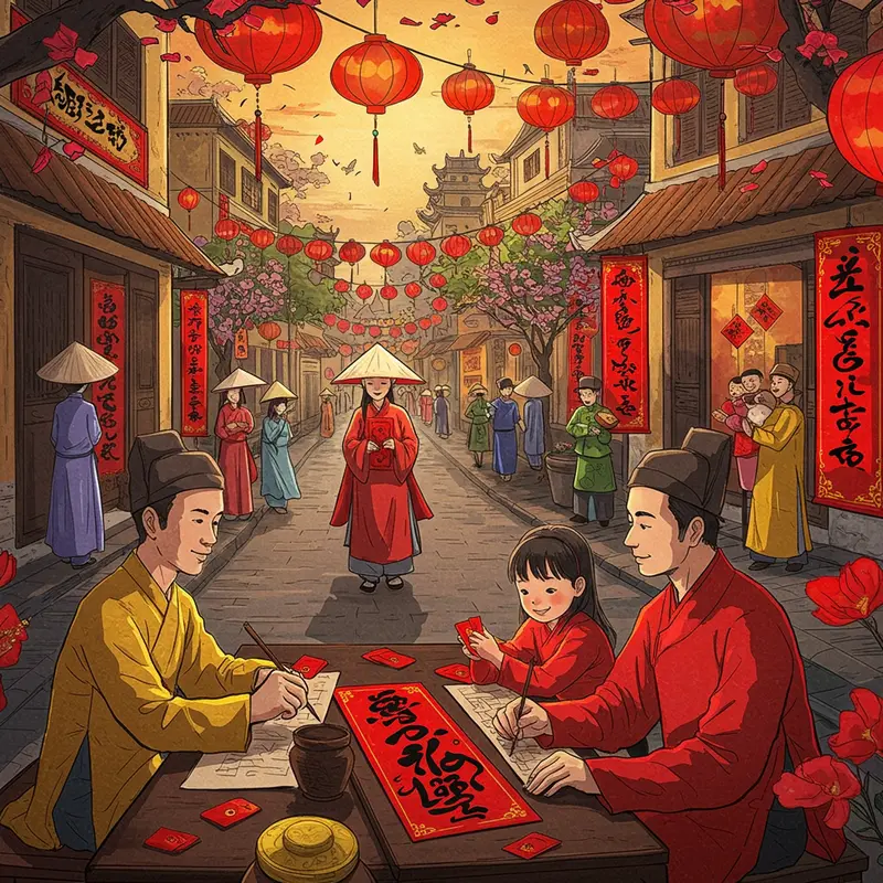 Gia đình Việt sum vầy bên bàn cỗ cúng tổ tiên ngày Tết.