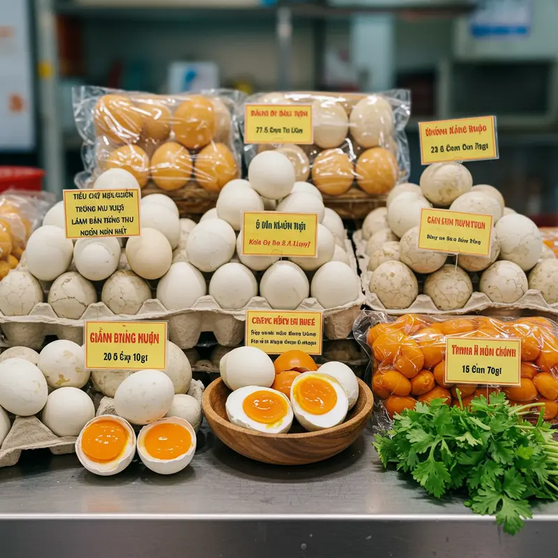 Trứng muối với lòng đỏ cam đặc trưng – nguyên liệu quan trọng cho bánh Trung Thu