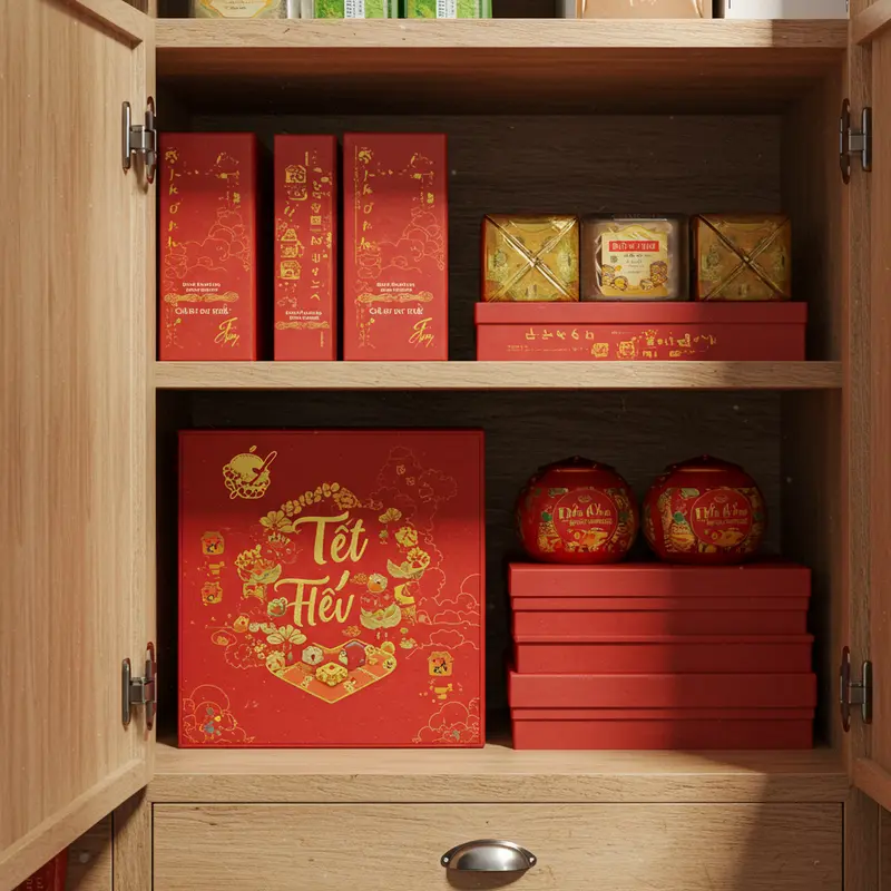 Các yếu tố môi trường như nhiệt độ và độ ẩm ảnh hưởng đến hộp quà Tết.