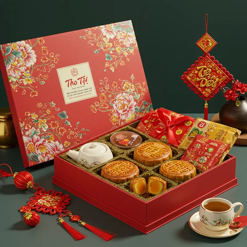 Các loại trà thượng hạng phong phú trên bàn trà ngày Tết.