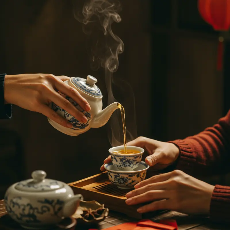Vùng núi cao với cây chè Shan Tuyết cổ thụ trăm tuổi được người bản địa hái thủ công.