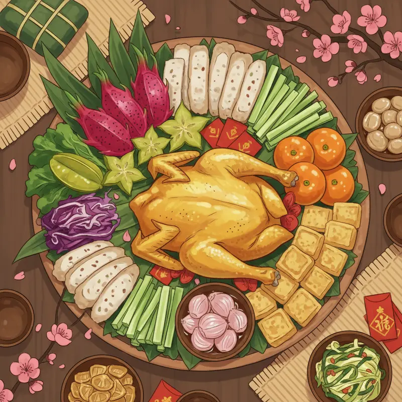 Gia đình Việt quây quần thưởng thức bữa cơm Tết đầy dinh dưỡng.