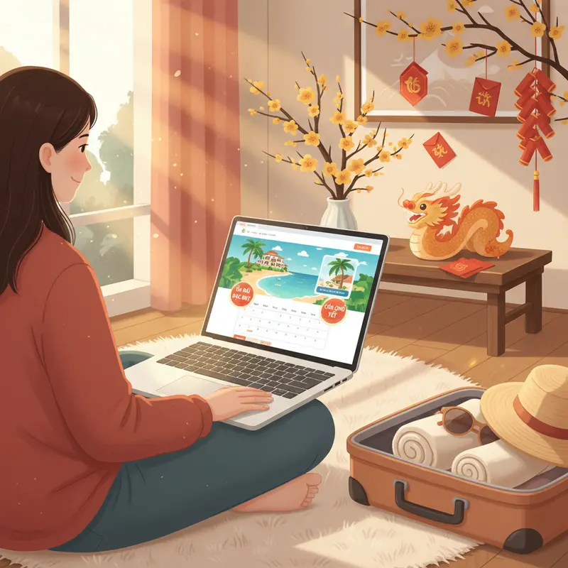 Bình minh tại một khu nghỉ dưỡng ven biển miền Trung, quyện giữa thiên nhiên và tiện nghi sang trọng.