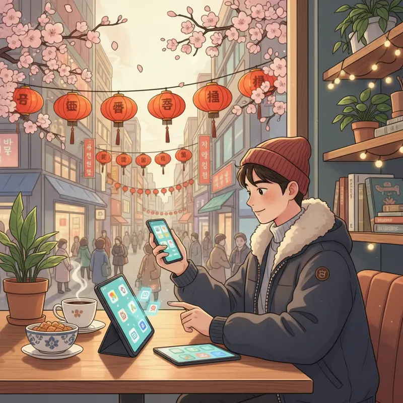 Du khách xác định nhu cầu sử dụng internet du lịch dịp Tết tại Hàn Quốc.