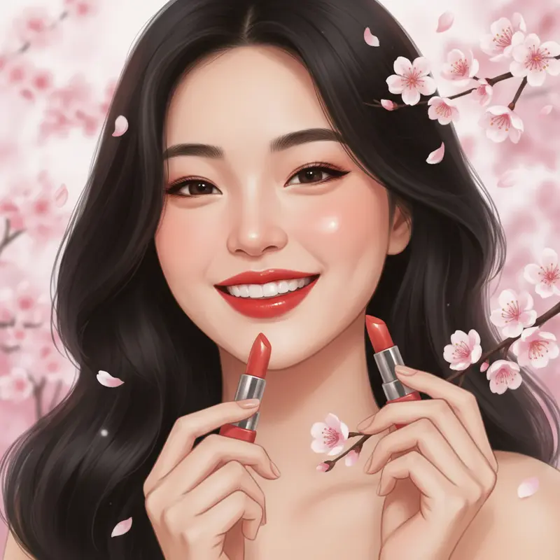 Rửa mặt nhẹ nhàng cùng ánh nắng sớm và hoa xuân.