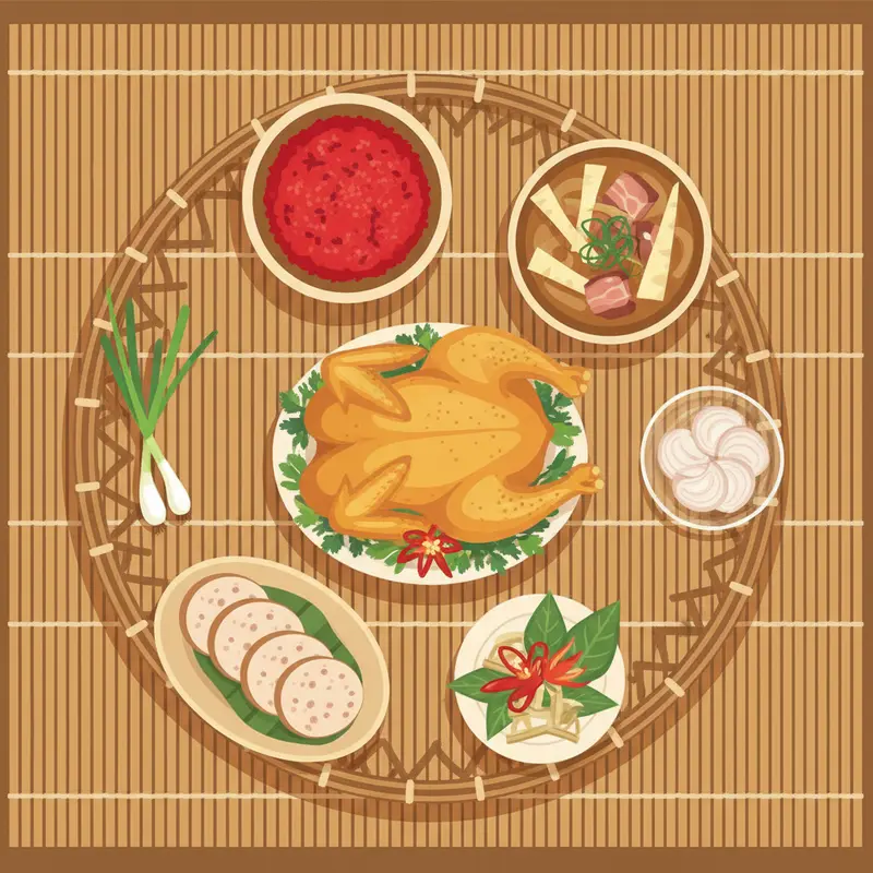 Mâm cỗ Tết là biểu tượng của sự sum vầy và lòng biết ơn tổ tiên.