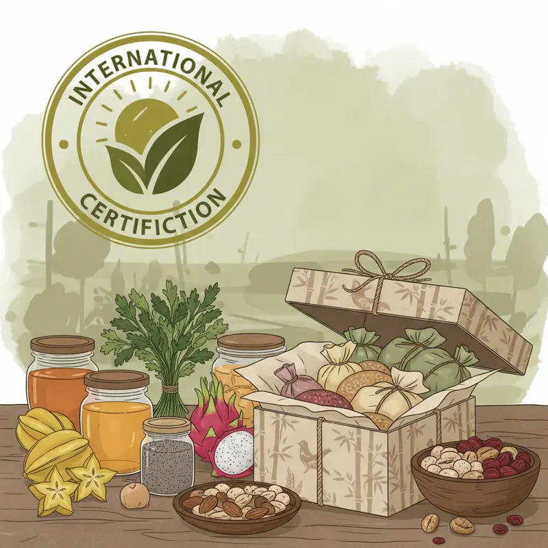 Hộp quà Tết hữu cơ mang giá trị sức khỏe và phong cách sống hiện đại.