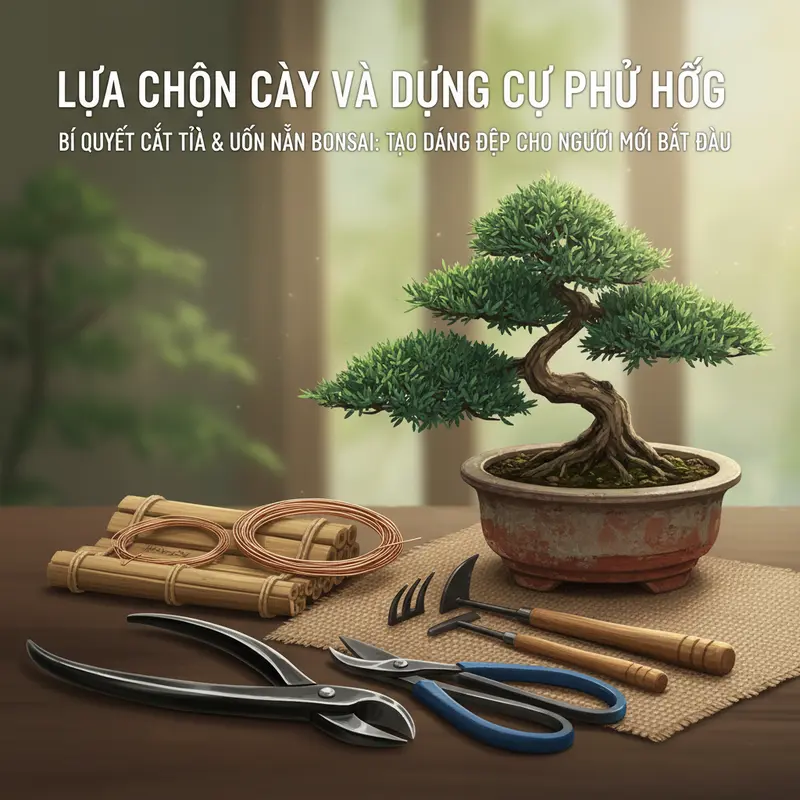 Không gian bonsai hài hòa mang sắc thái thiên nhiên và nghệ thuật.