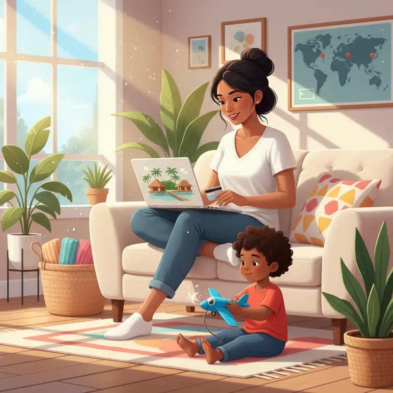 Gia đình cùng trẻ nhỏ vui chơi tại resort Maldives bên bãi biển tuyệt đẹp.