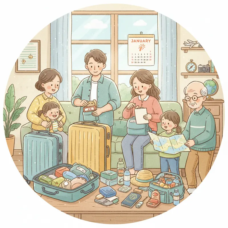 Gia đình cùng chia sẻ khoảnh khắc du lịch Tết bên thiên nhiên.