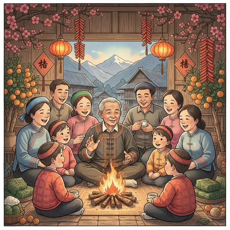 Không khí xuân rộn ràng tại bản làng vùng cao Tây Bắc.