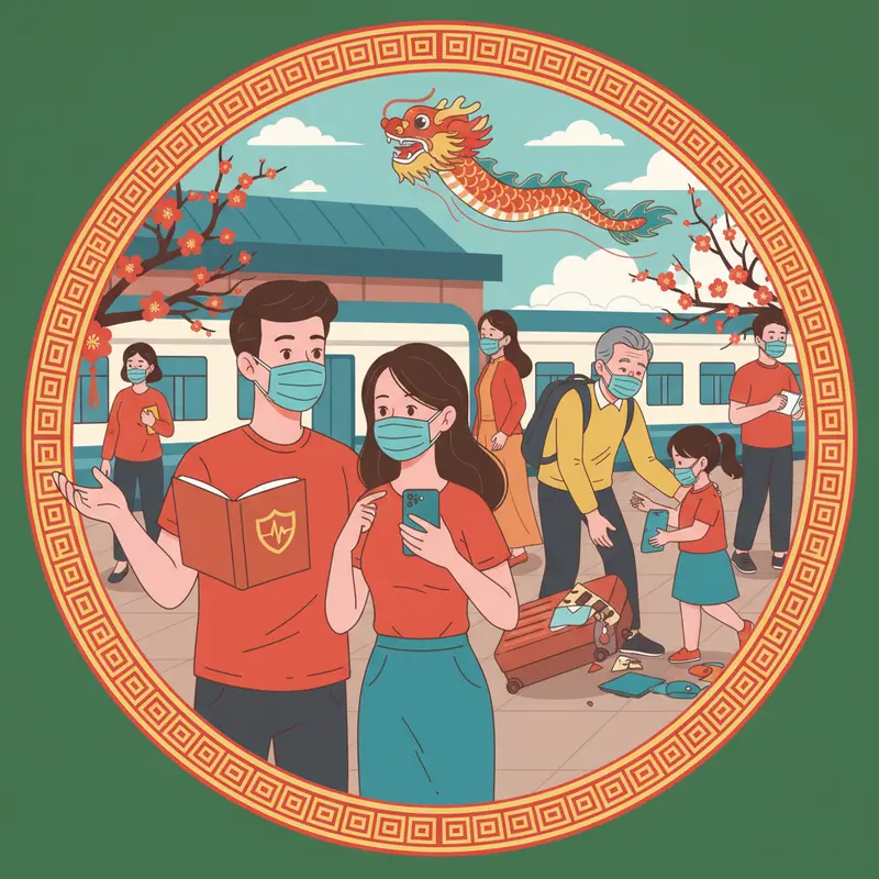 Gia đình cùng chia sẻ khoảnh khắc du lịch Tết bên thiên nhiên.