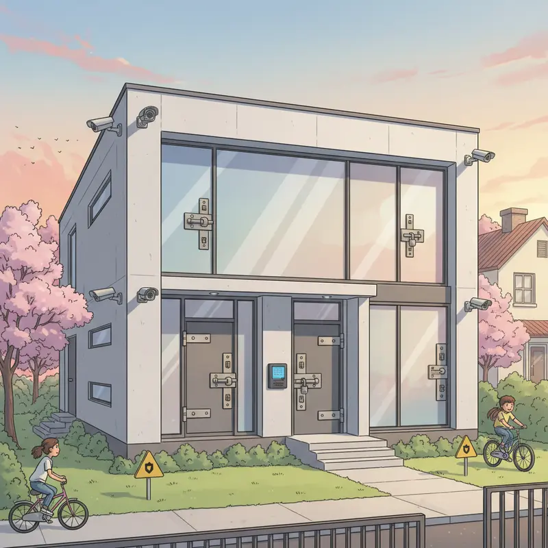 Ngôi nhà với hệ thống khóa cửa và an ninh hoàn chỉnh, yên tâm khi đi xa dịp Tết.