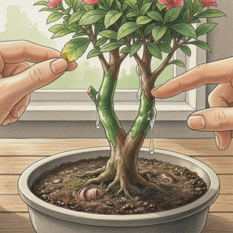 Kiểm tra kỹ các dấu hiệu cây cảnh đã bị xử lý che khuyết điểm.