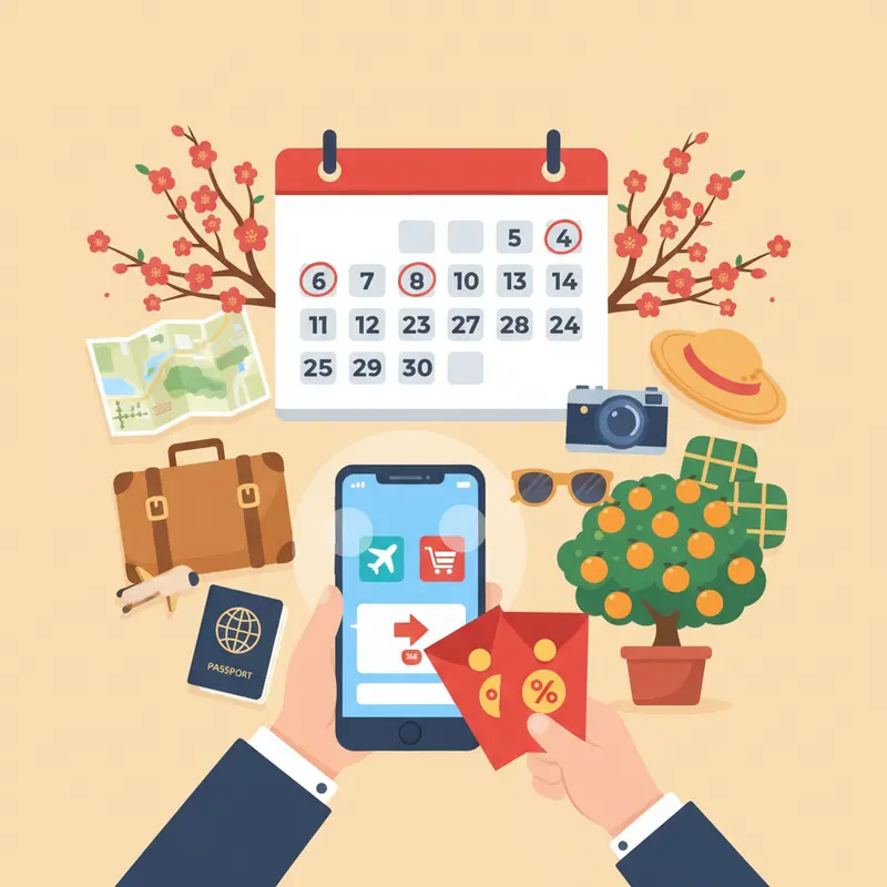 So sánh hai kiểu du lịch dịp Tết: tự túc và tour trọn gói.