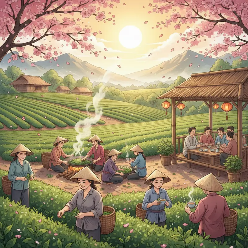 Không khí nhộn nhịp tại làng gốm Bát Tràng dịp Tết với hoạt động nặn và vẽ gốm.