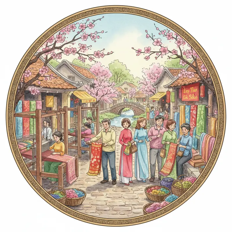 Không khí nhộn nhịp tại làng gốm Bát Tràng dịp Tết với hoạt động nặn và vẽ gốm.