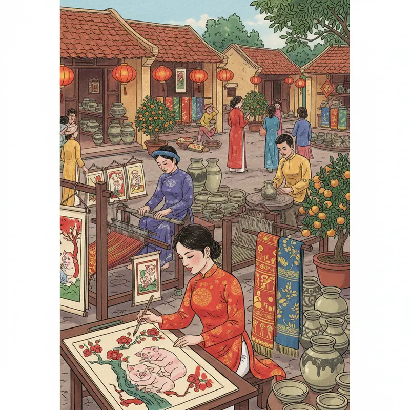 Không khí sum họp gia đình ấm áp vào dịp Tết Nguyên Đán.