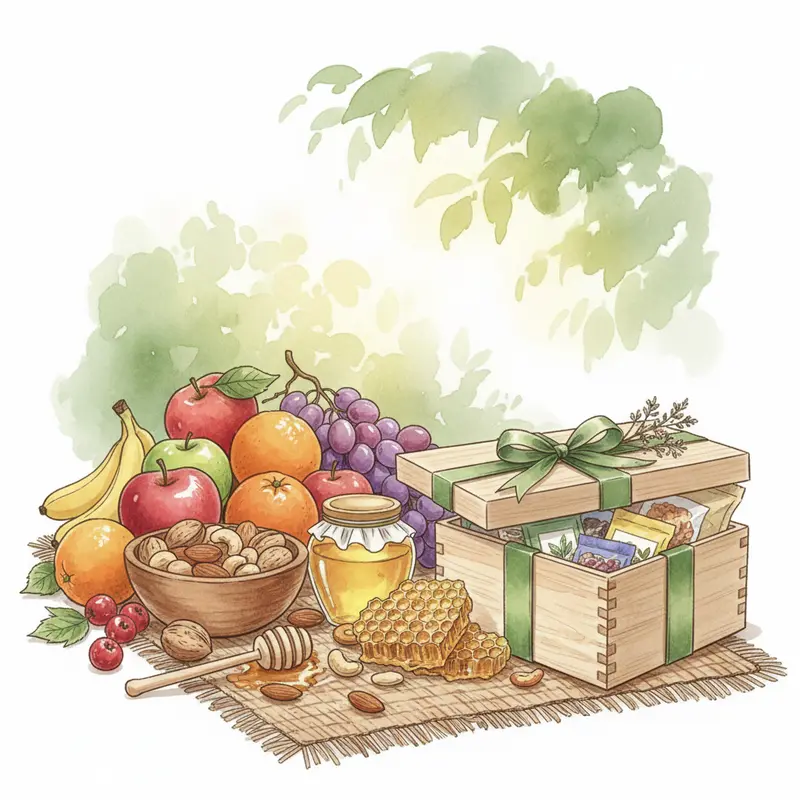 Hộp quà Tết hữu cơ mang giá trị sức khỏe và phong cách sống hiện đại.