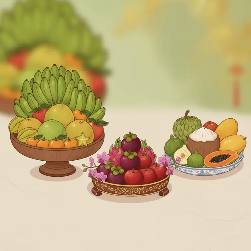 Mâm cỗ Tết là biểu tượng của sự sum vầy và lòng biết ơn tổ tiên.