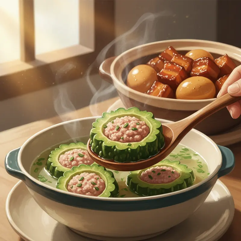 Mâm cỗ Tết là biểu tượng của sự sum vầy và lòng biết ơn tổ tiên.