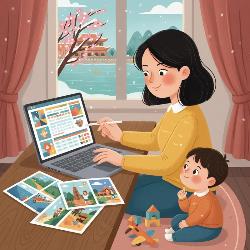 Gia đình chuẩn bị đi du lịch Tết tại sân bay, hào hứng nhưng vẫn chú trọng an toàn.