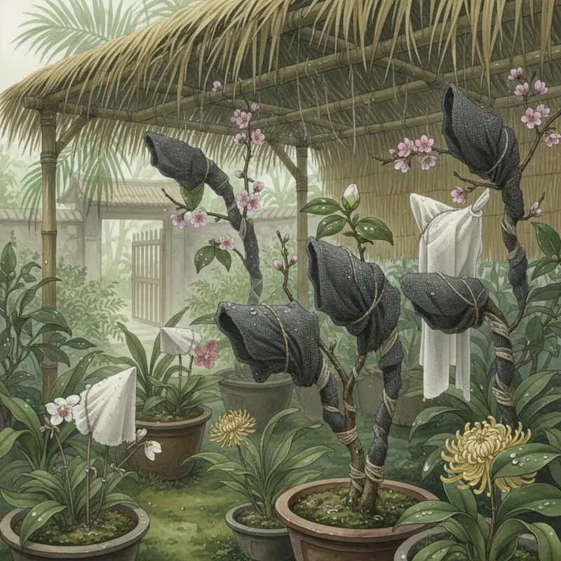 Cận cảnh hoa đào và hoa mai từ nụ đến lúc nở vào dịp Tết.