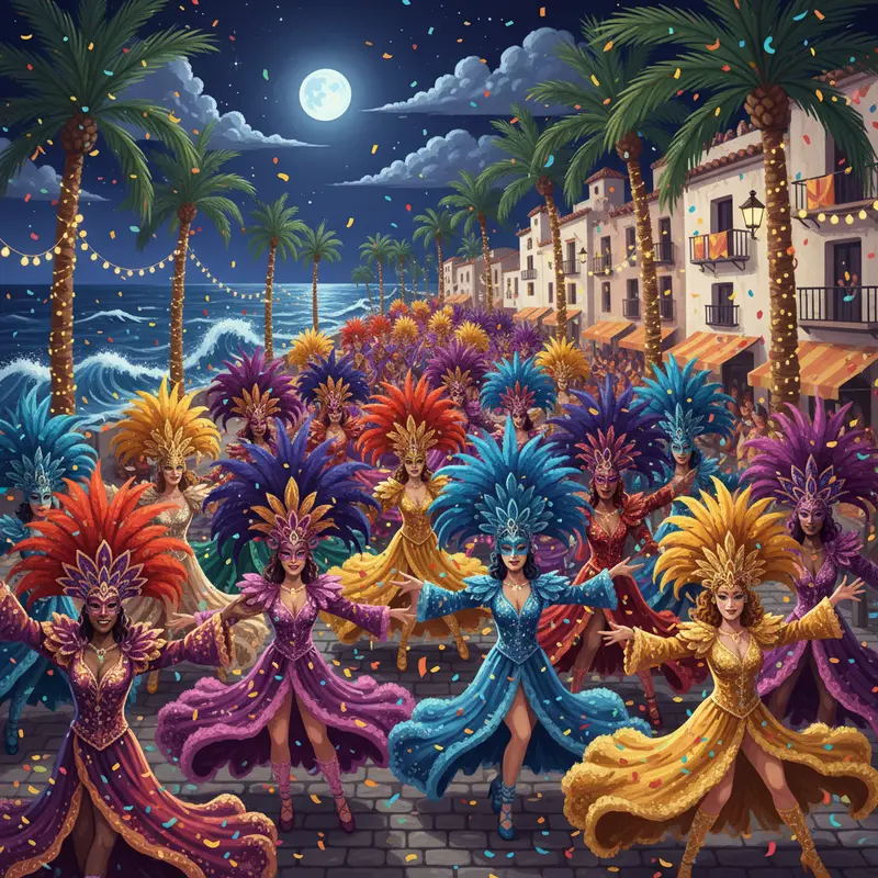 Du khách hóa trang tham dự Carnival Venice với mặt nạ và trang phục cổ điển.