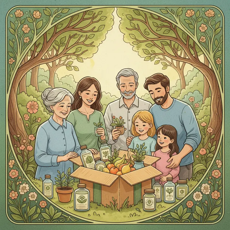 Hộp quà Tết hữu cơ mang giá trị sức khỏe và phong cách sống hiện đại.