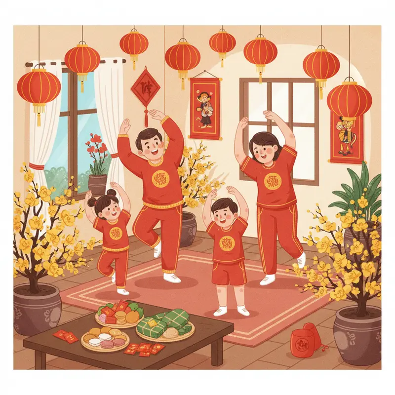 Mâm cỗ Tết truyền thống với nhiều món ăn giàu calo dễ gây tăng cân.