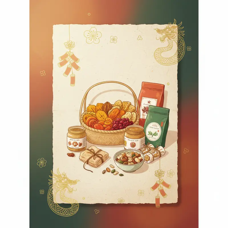 Tổng quan các loại sản phẩm healthy trong giỏ quà Tết cho người ăn chay, ăn kiêng.