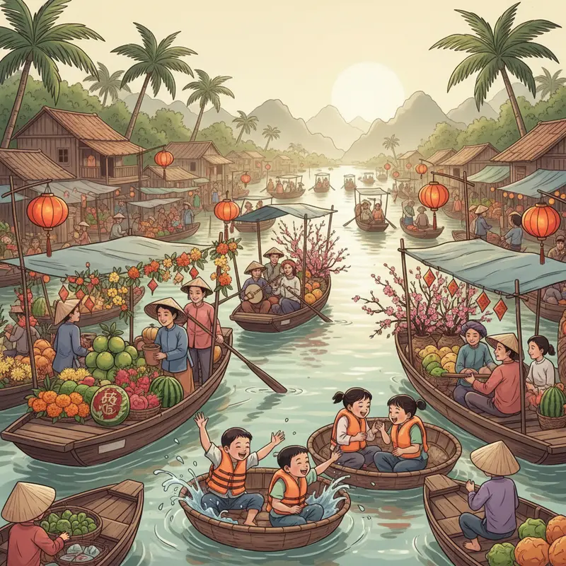 Không khí sum họp gia đình ấm áp vào dịp Tết Nguyên Đán.