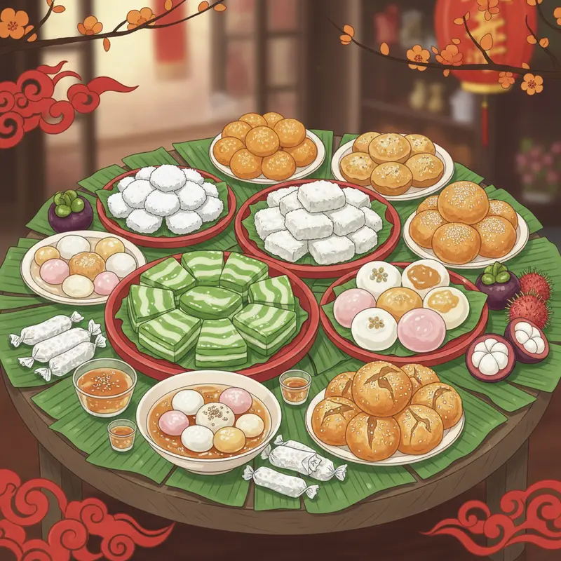 Bữa cơm sum vầy nhiều thế hệ với các món Tết truyền thống Nam Bộ.