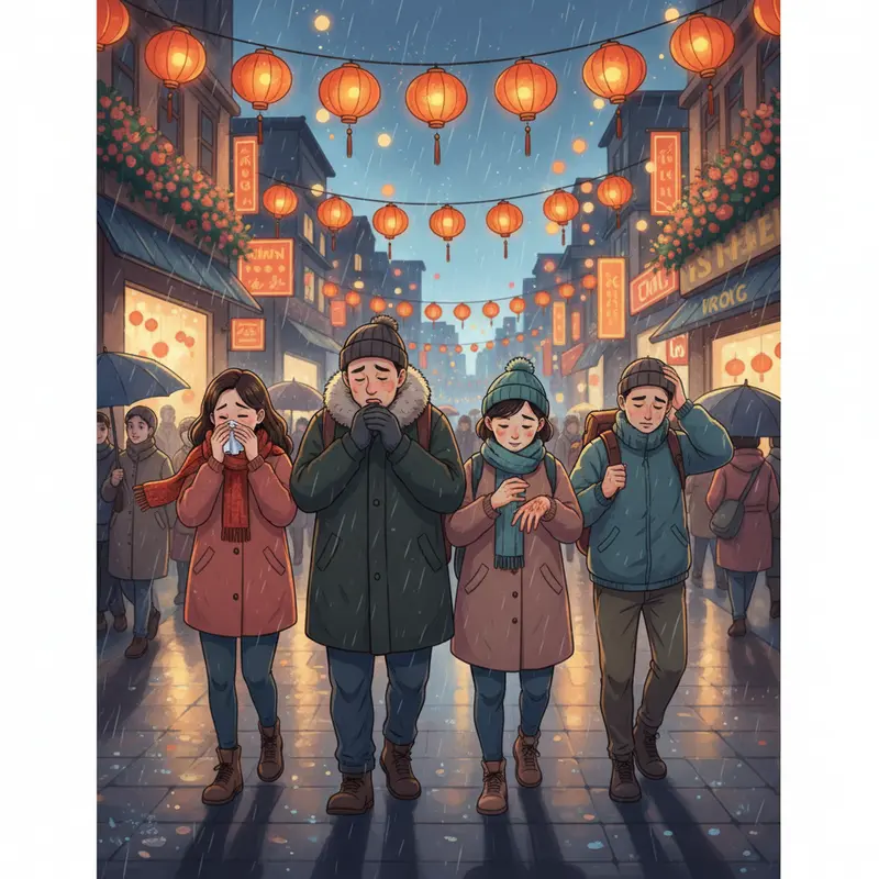 Du khách mùa lạnh với triệu chứng phổ biến như cảm lạnh và dị ứng.