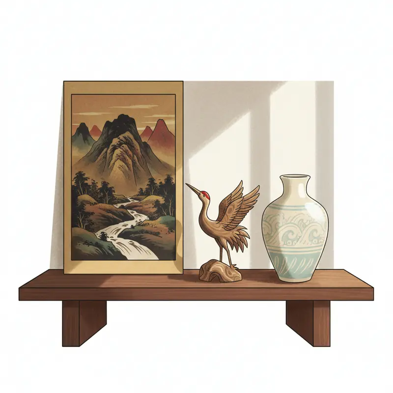 Quà tặng gói phong cách Nhật và Hàn bên hoa anh đào và lụa truyền thống.