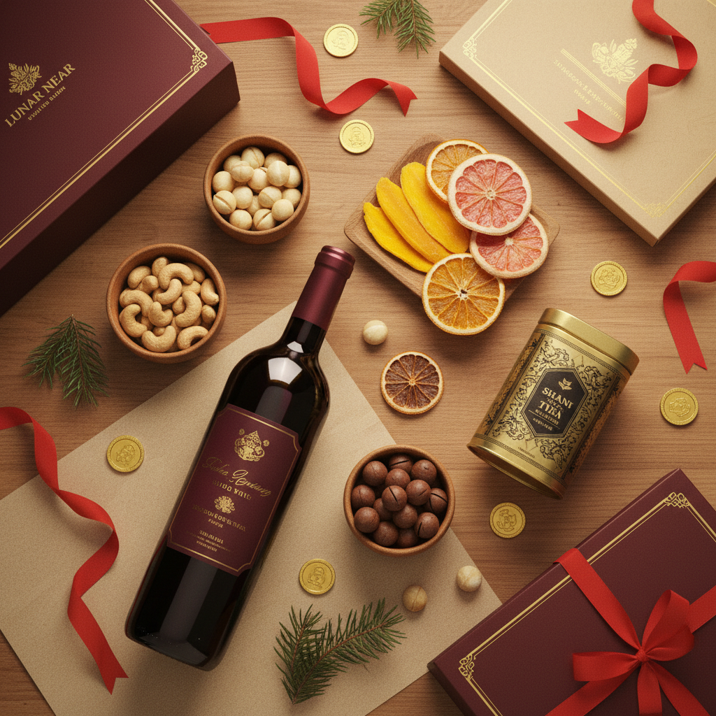 Các sản phẩm trong bộ quà Tết của Maison