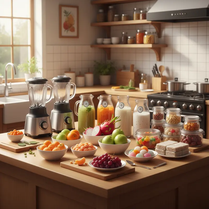 Không gian sum họp ngày Tết với thức uống, tráng miệng truyền thống.