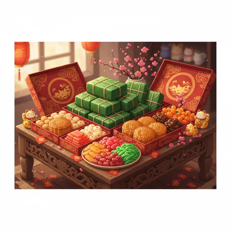 Rượu Tết mang sắc đỏ, vàng biểu tượng cho tài lộc, phú quý đầu năm.