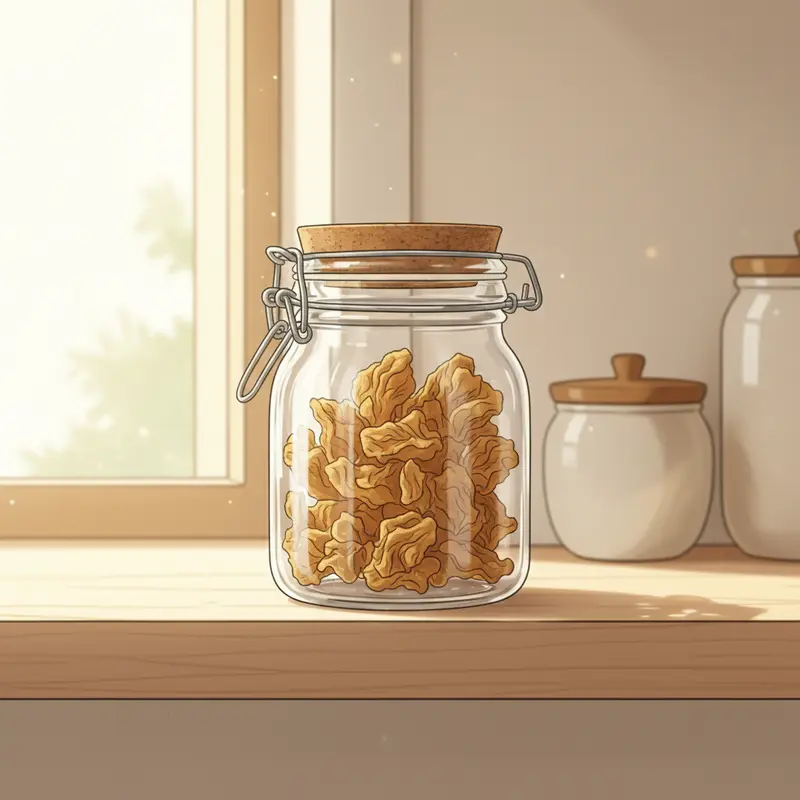 Nấm mối sấy khô nguyên bản, giữ nguyên dưỡng chất.