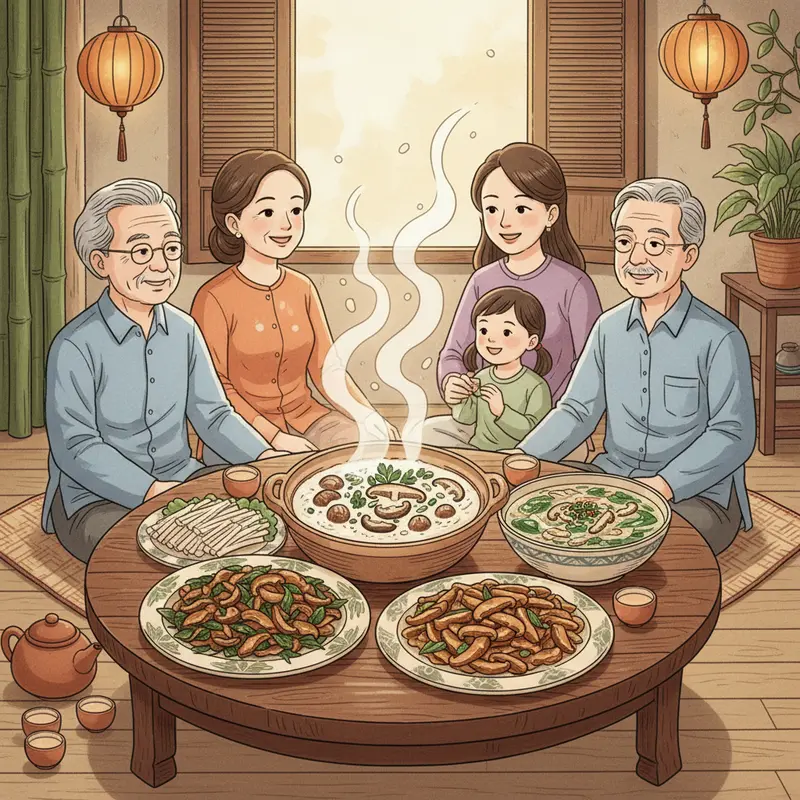 Nấm mối tươi được thu hoạch vào mùa mưa sáng sớm.