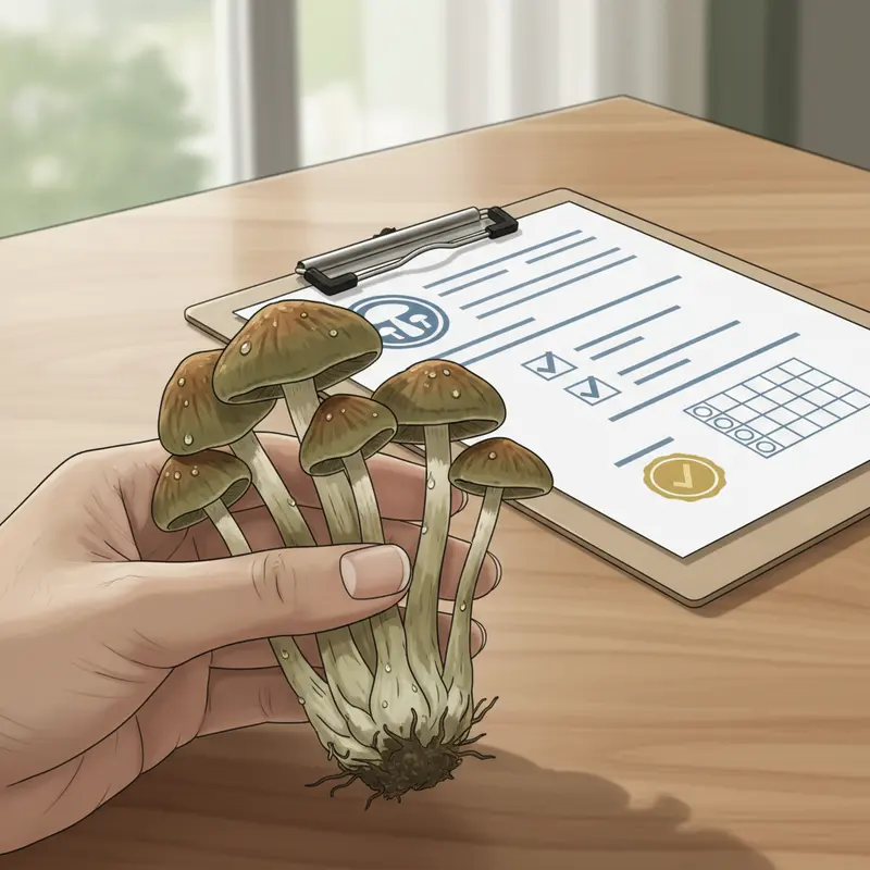 Nấm mối tự nhiên mọc thành cụm trên nền đất ẩm dưới tán rừng.